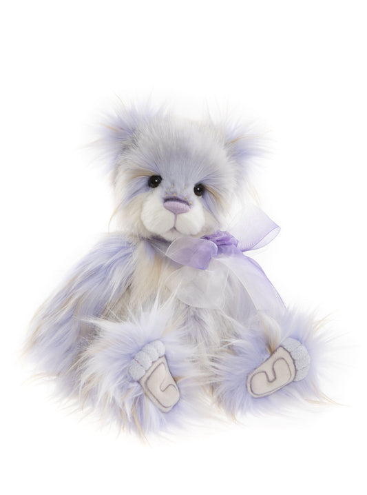 2022 Charlie Bear Popping Candy bear light purple fur bow