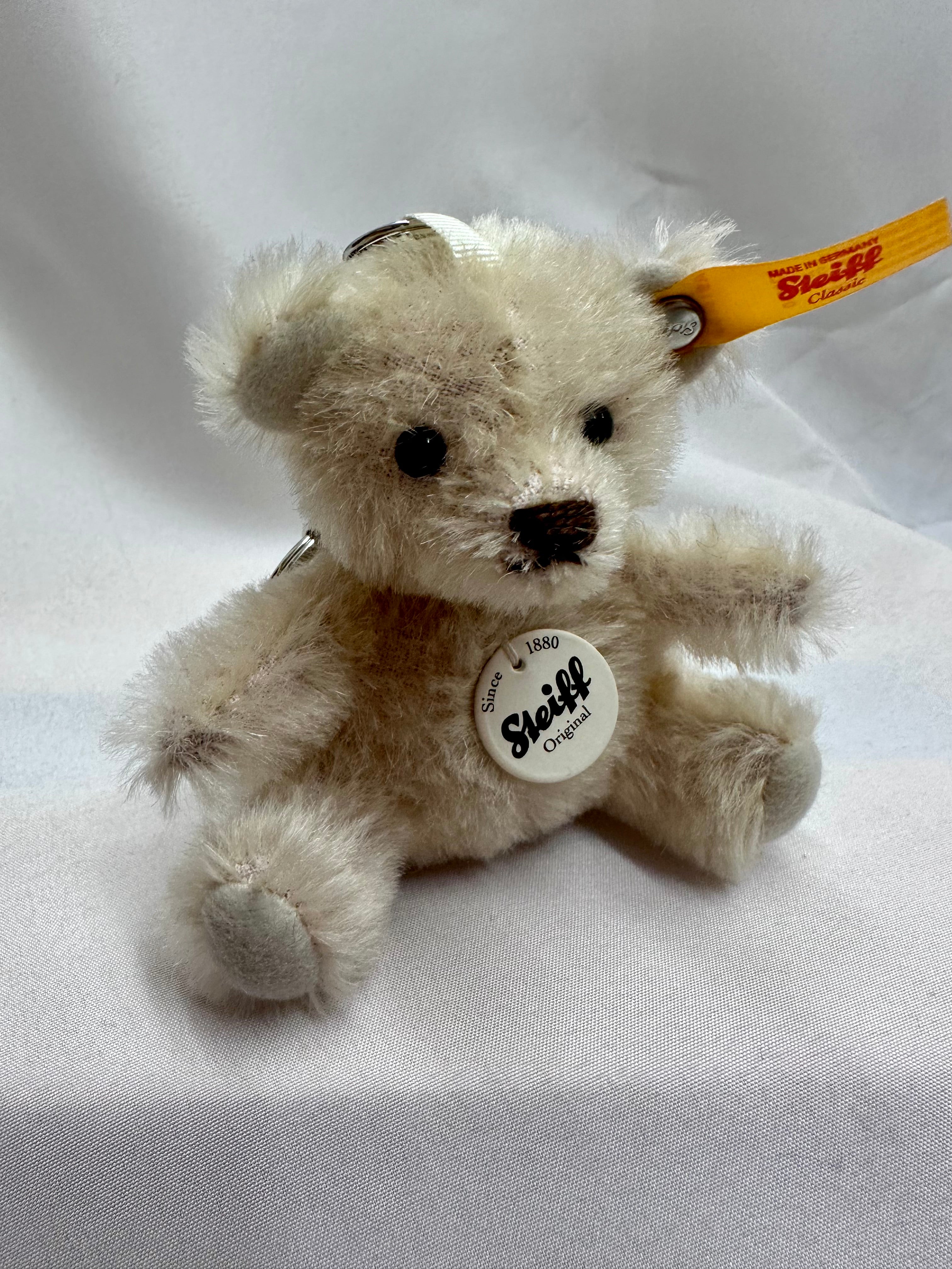 Steiff Mini Teddy Bear Keychain Gray Keillor s Teddy Bear Shoppe